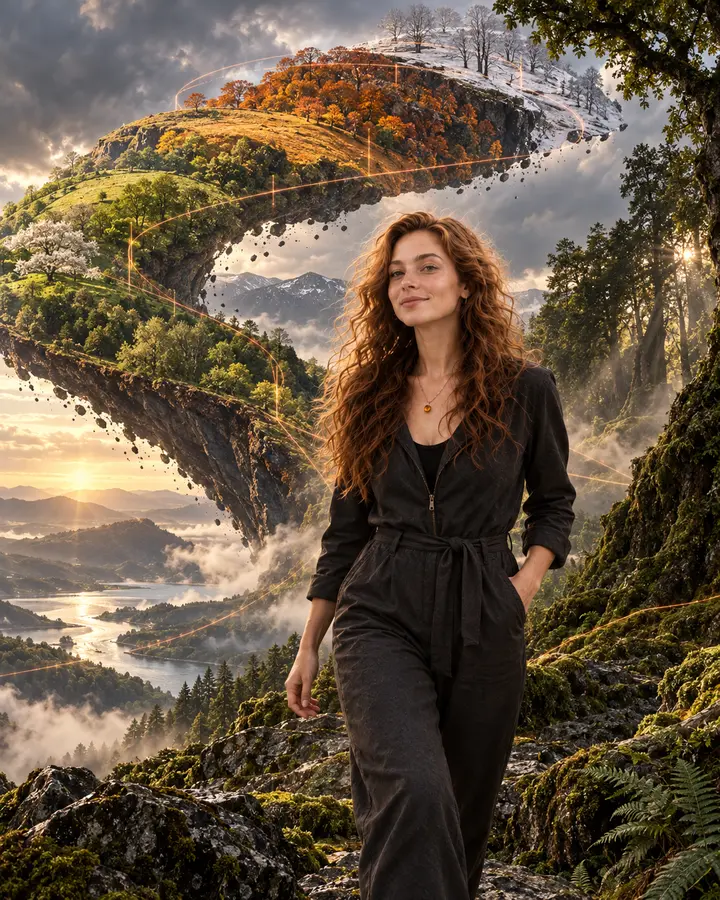 A visitor inside a spectacular Welsh landscape